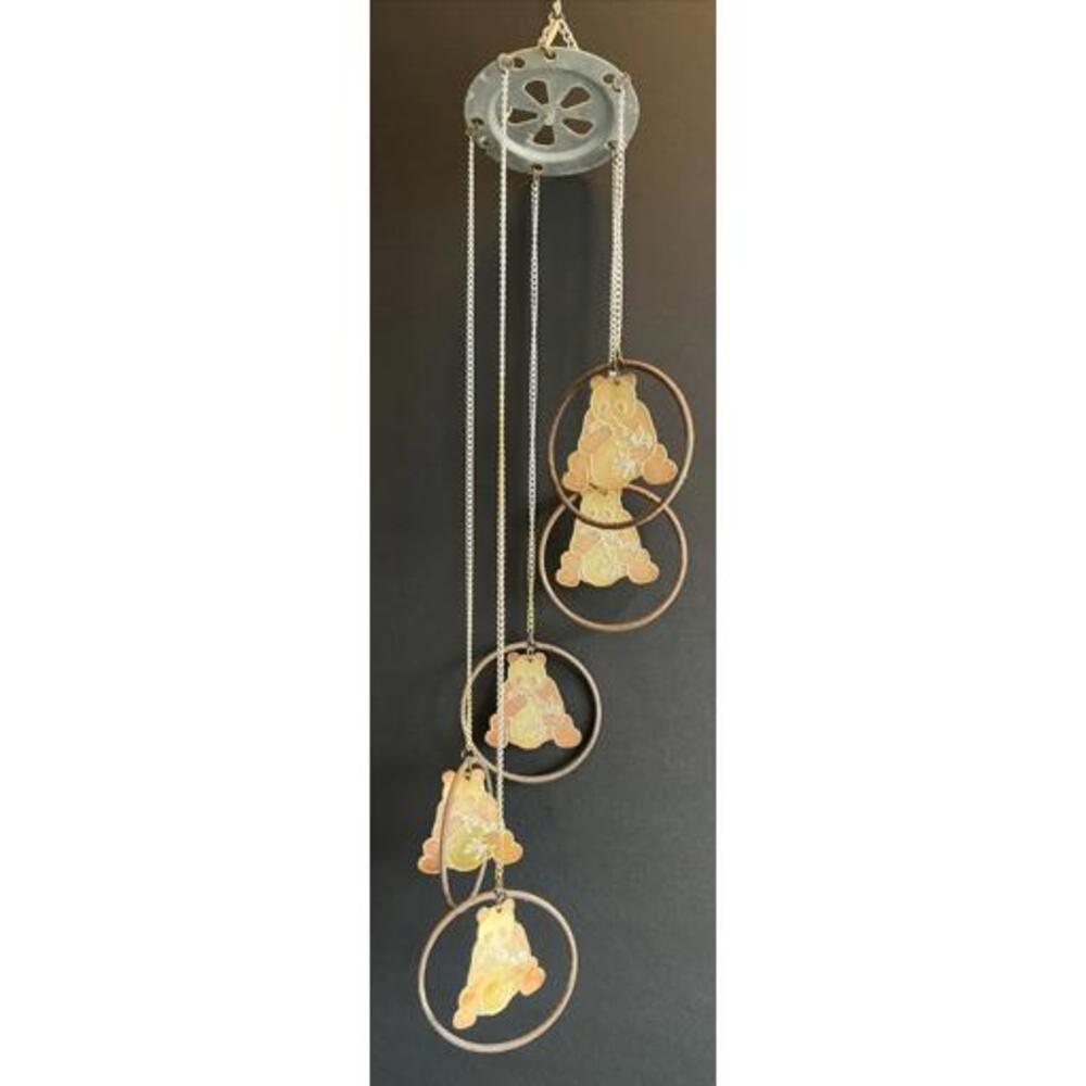 Vintage Panda Bear Wind Chime 24" Yard Art Gift Unique Rare
